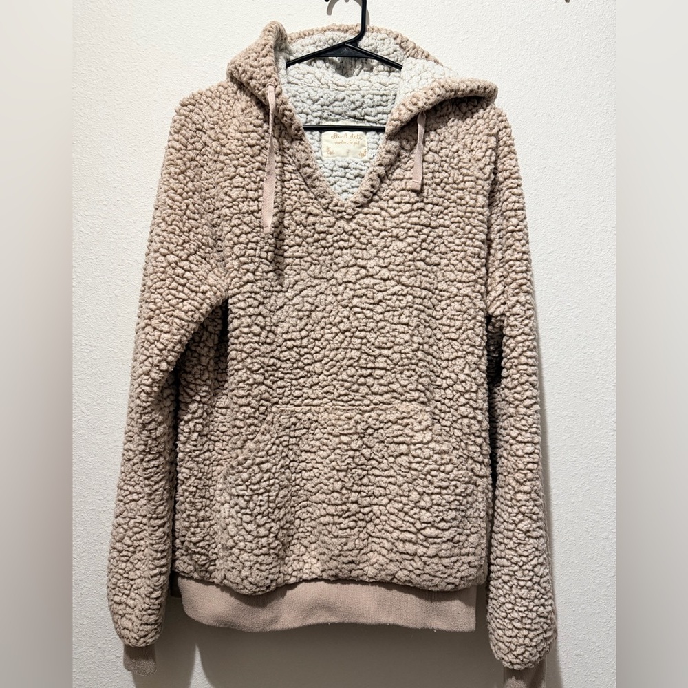 Altar'd State Light Pink/Cream Sherpa Pullover